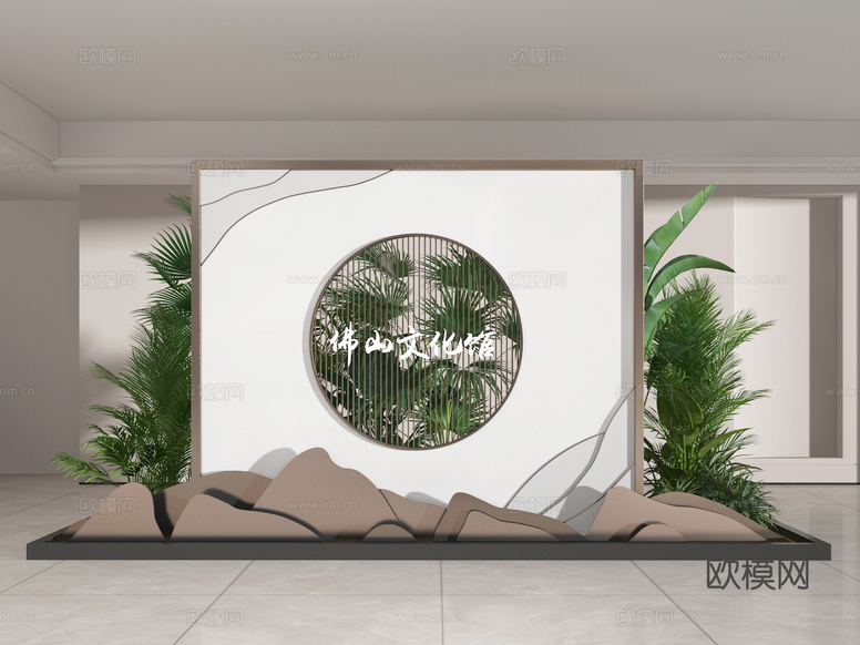 庭院景觀3d模型下載