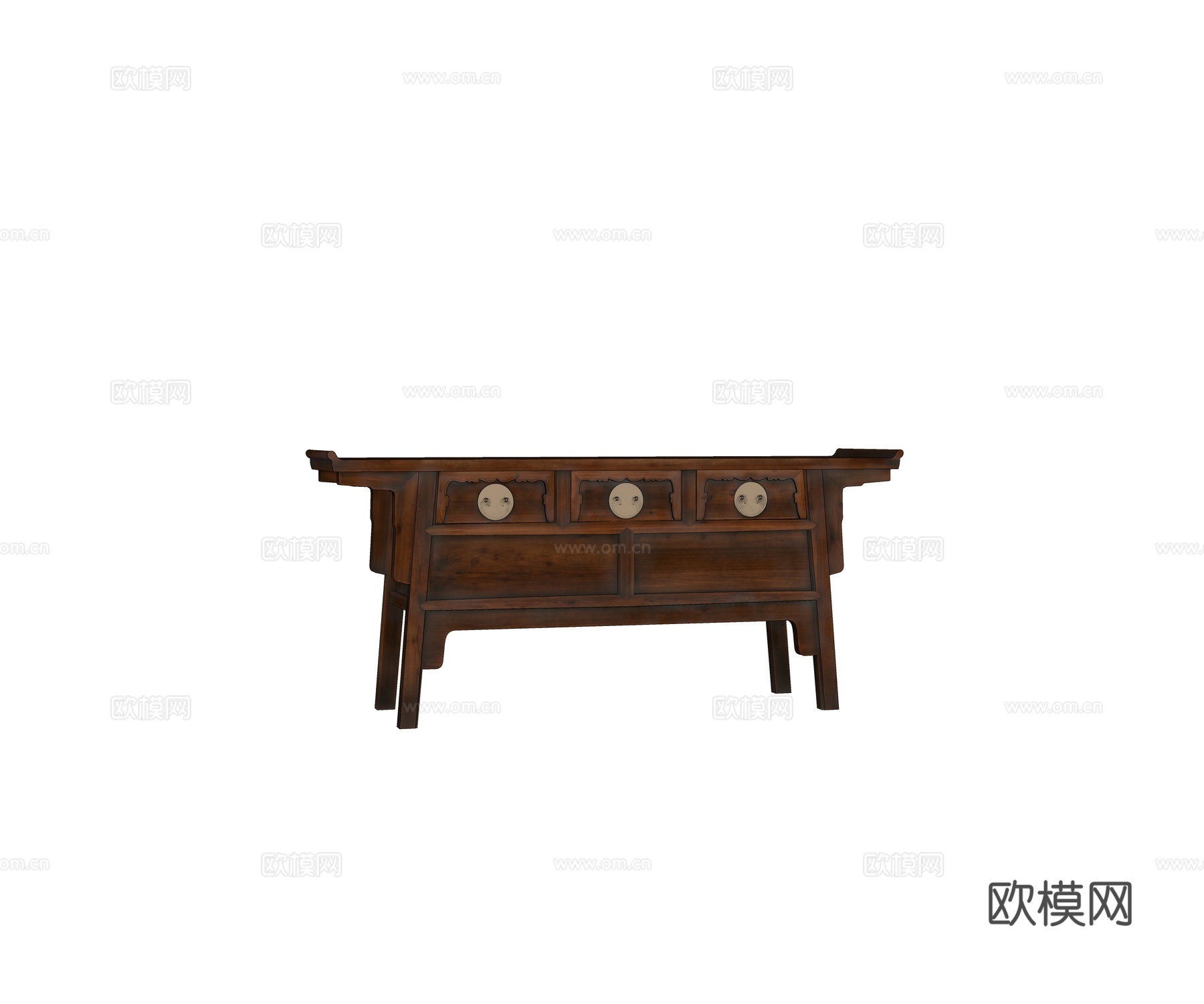 中式 红木 实木家具 玄关柜 鸡翅木条案 仿古供桌 供台su模型
