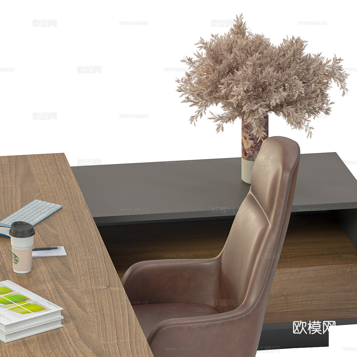 现代意式办公家具3d模型