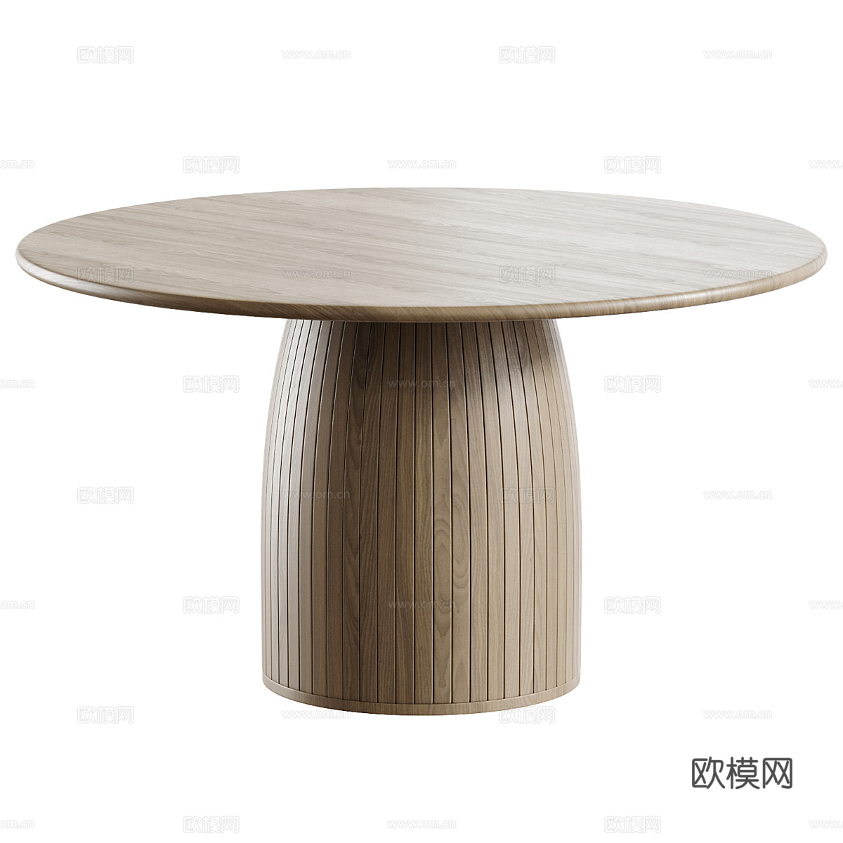 新中式圆餐桌椅组合3d模型