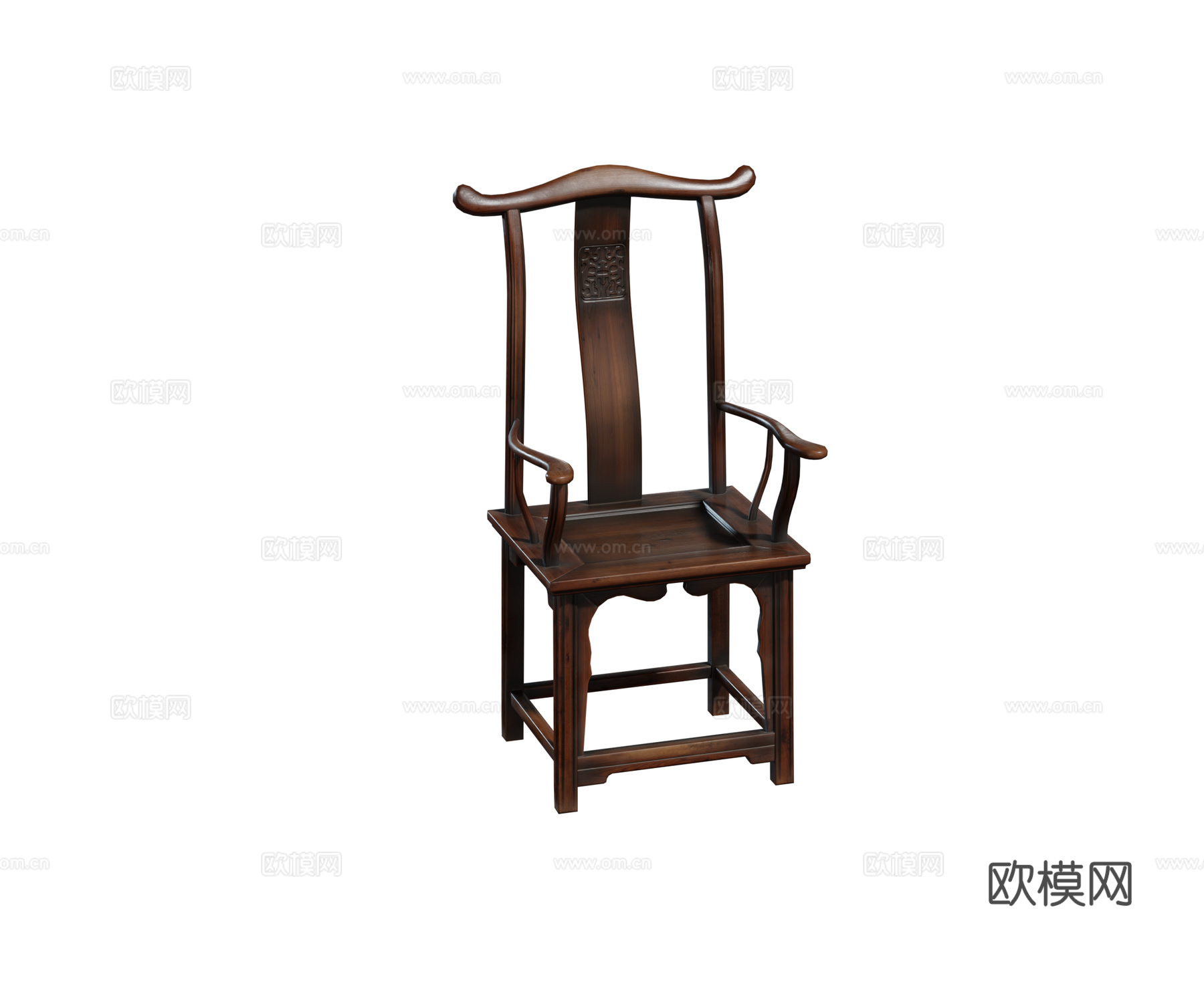 中式椅红木家具 木制椅 太师椅组合3d模型