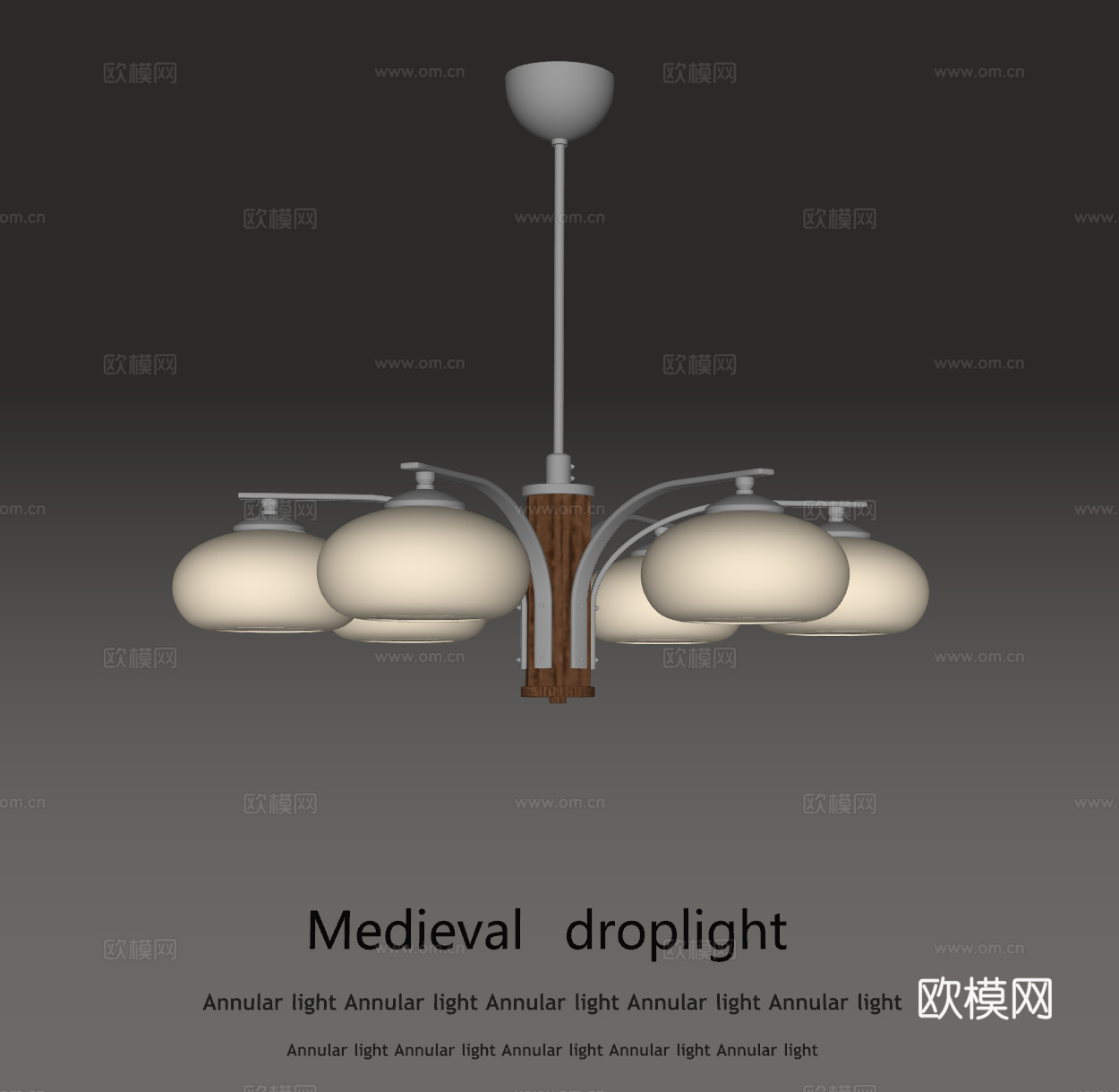 法式中古风吊灯su模型