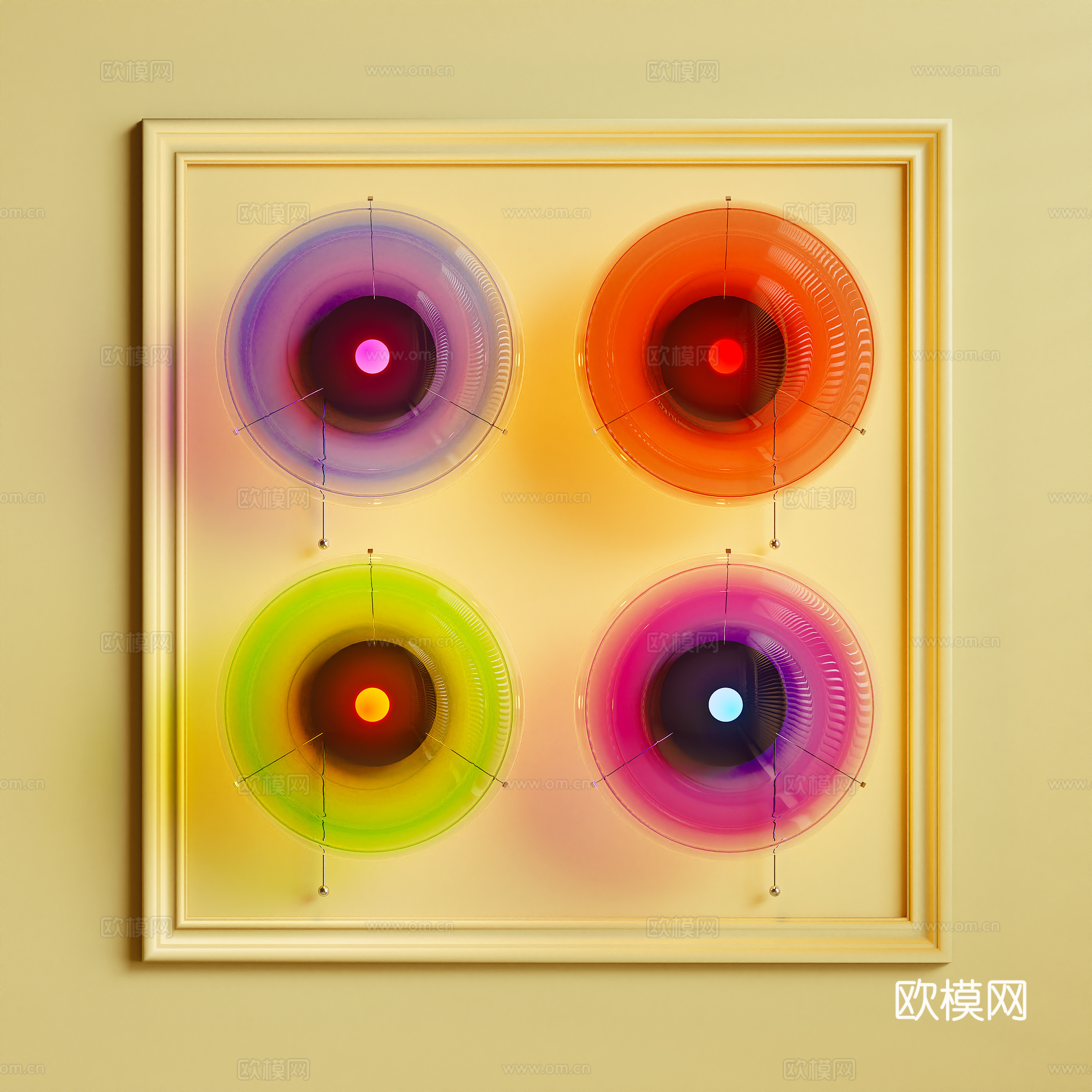 壁灯 孟菲斯 多巴胺 装饰灯3d模型
