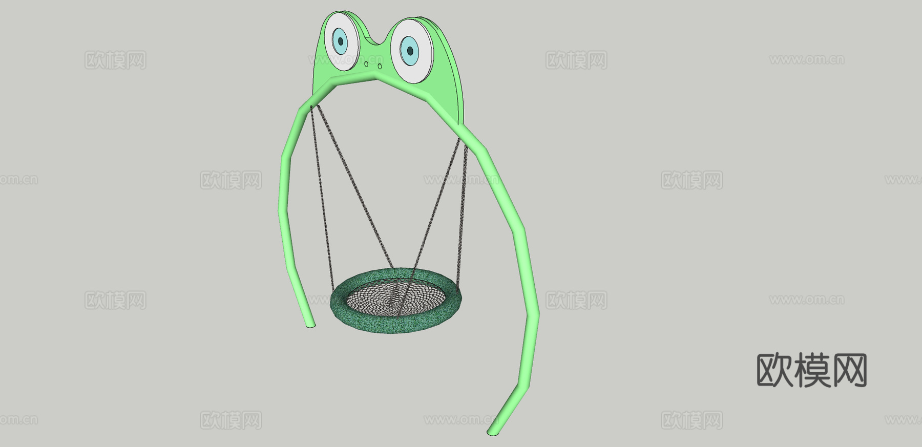 现代卡通儿童秋千su模型下载