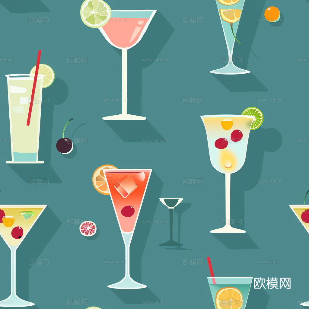鸡尾酒壁纸 花纹壁纸 卡通壁纸 壁纸