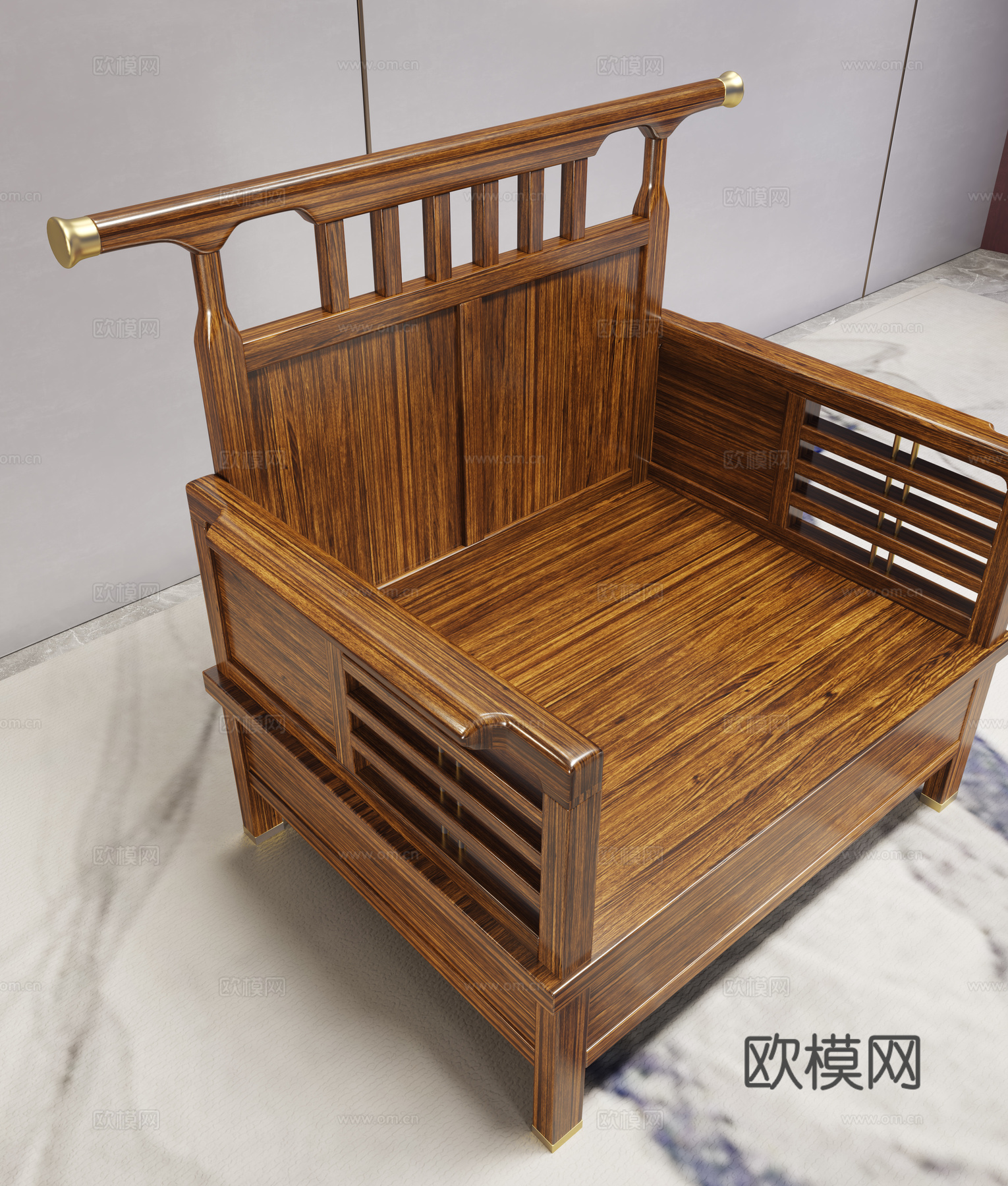 新中式椅子3d模型