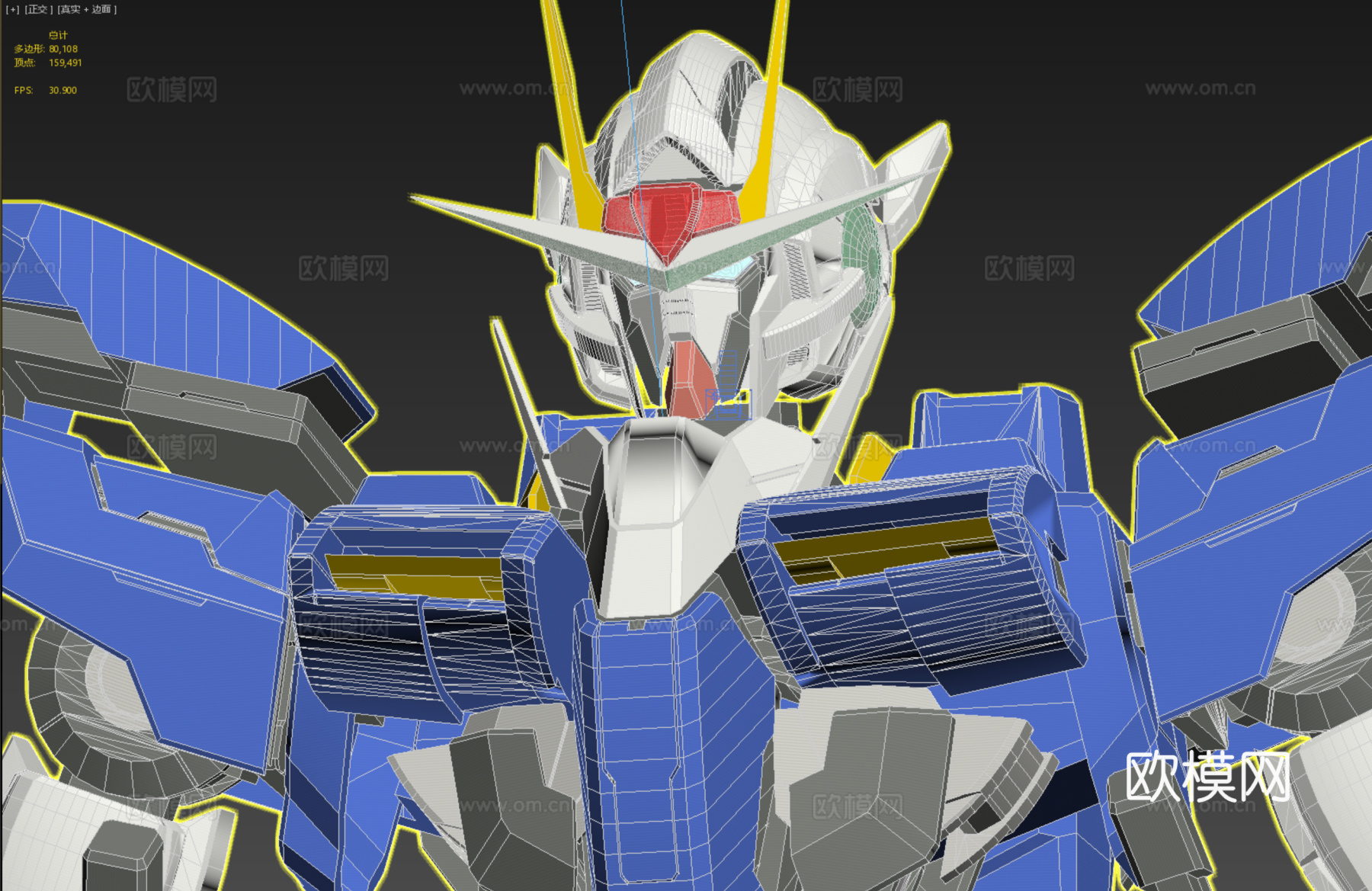 现代高达 机动战士高达 机器人 00七剑3d模型