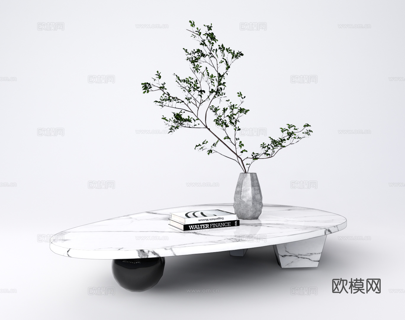 现代轻奢茶几su模型下载