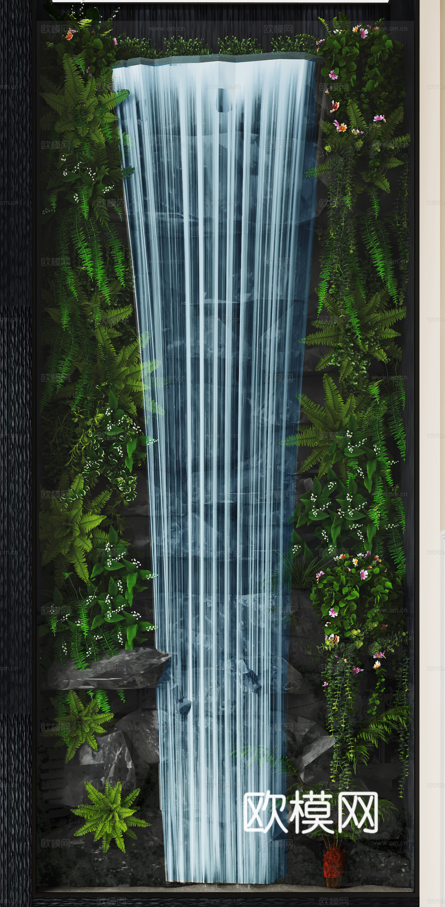 高档鱼缸造景3d模型
