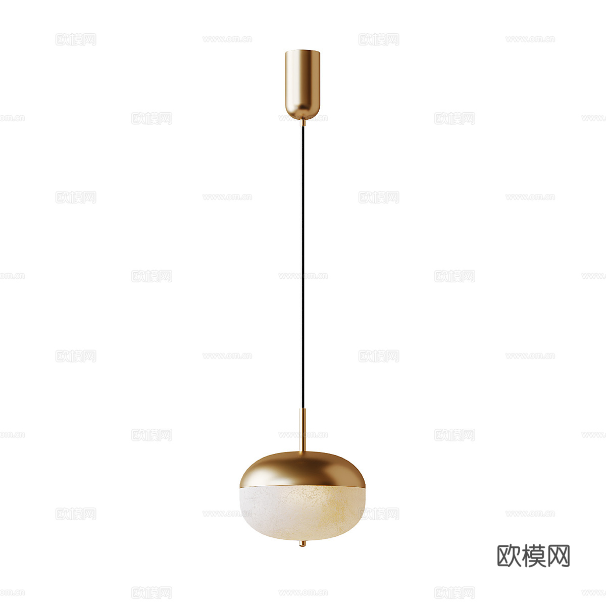 现代轻奢金属玻璃装饰吊灯3d模型