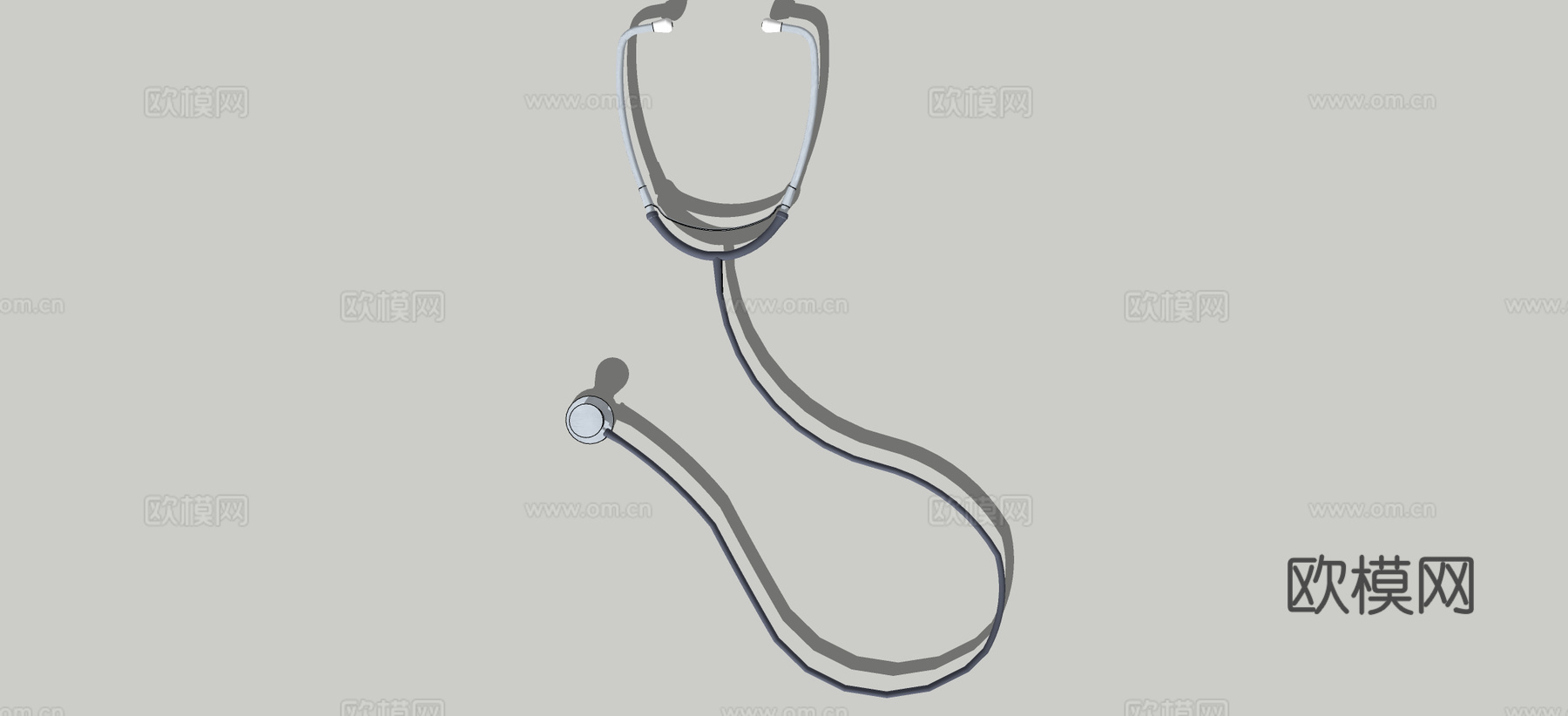 现代听诊器医疗设备su模型下载