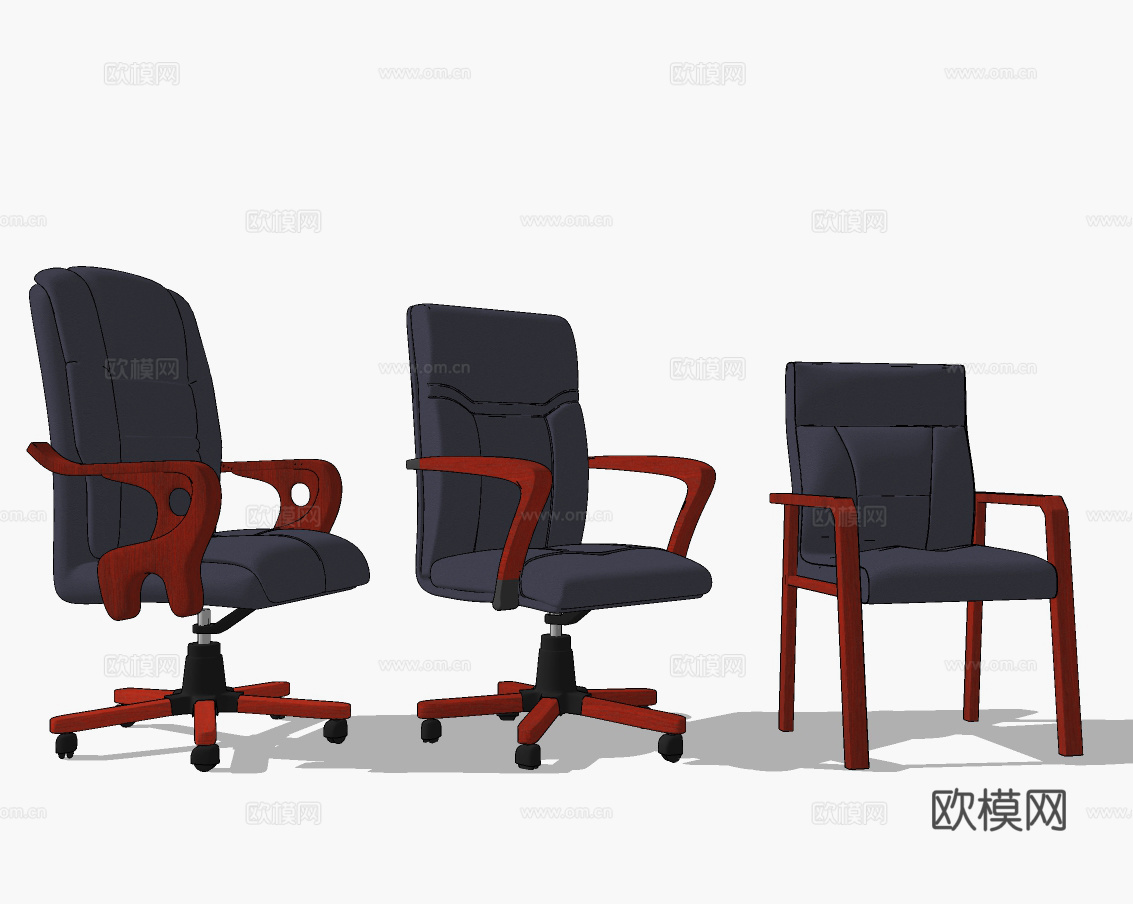 现代办公椅班椅su模型下载