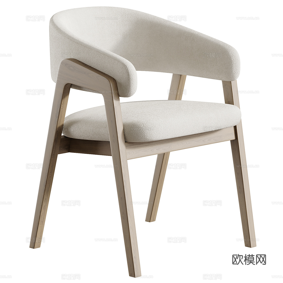 新中式圆餐桌椅组合3d模型