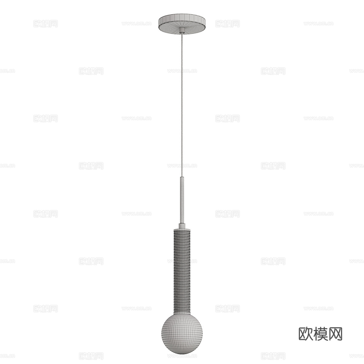 中古风 SOLF 黄铜吊灯3d模型