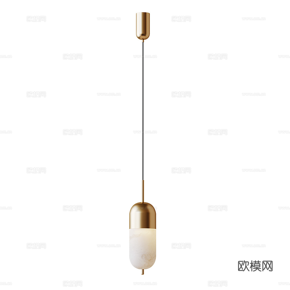 现代轻奢金属玻璃装饰吊灯3d模型