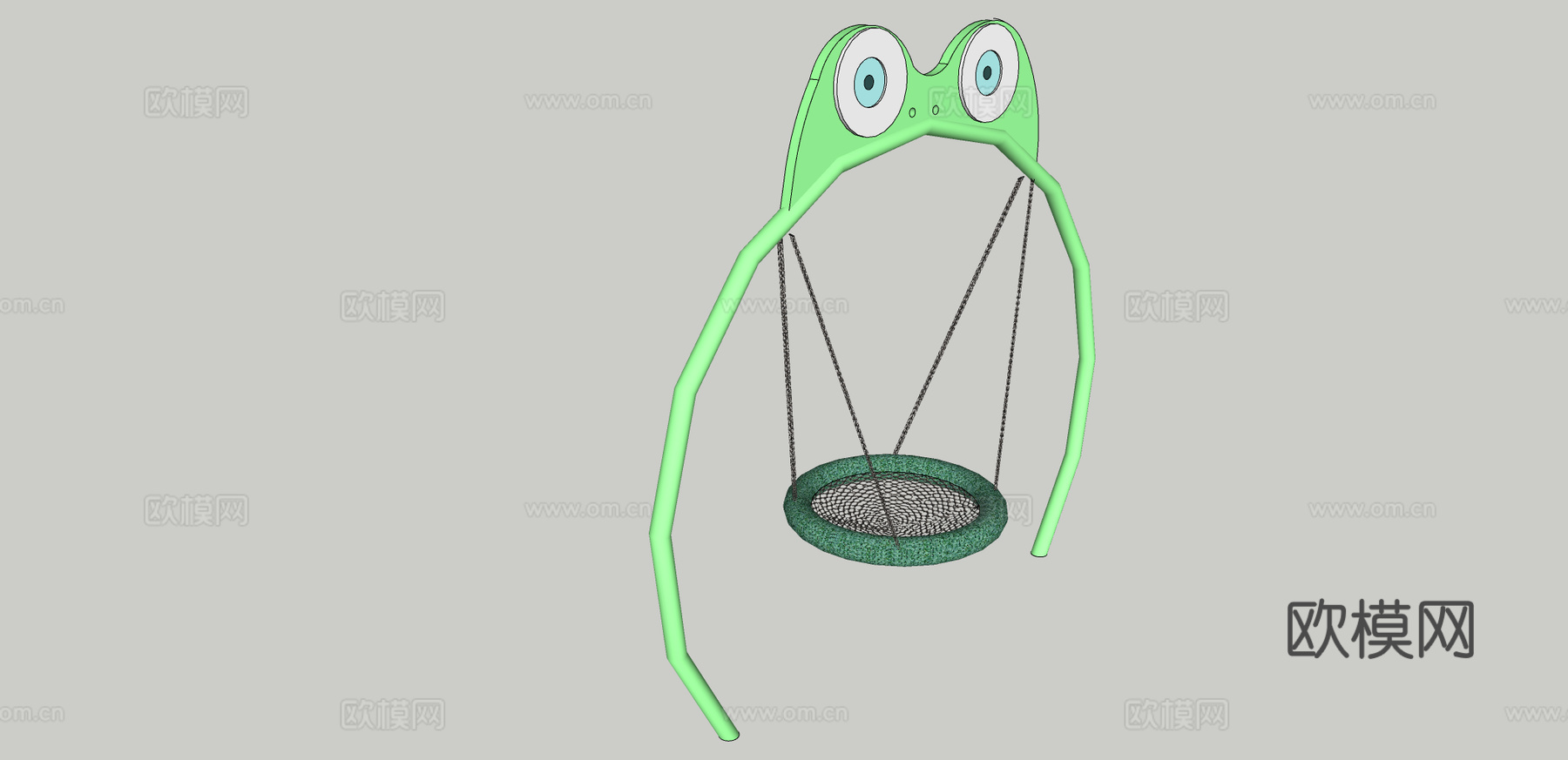 现代卡通儿童秋千su模型下载