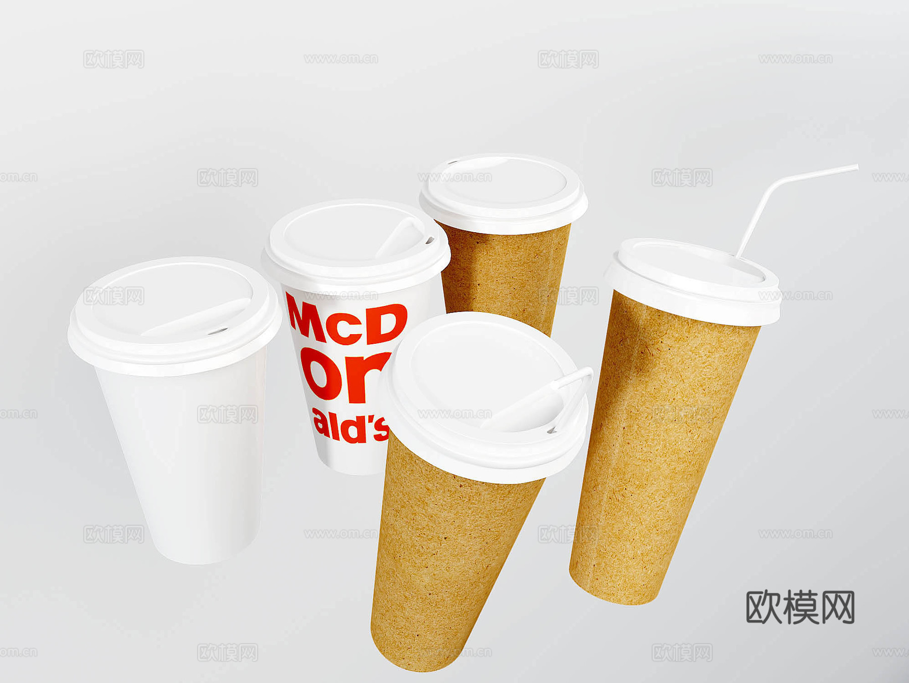 现代饮品杯su模型下载