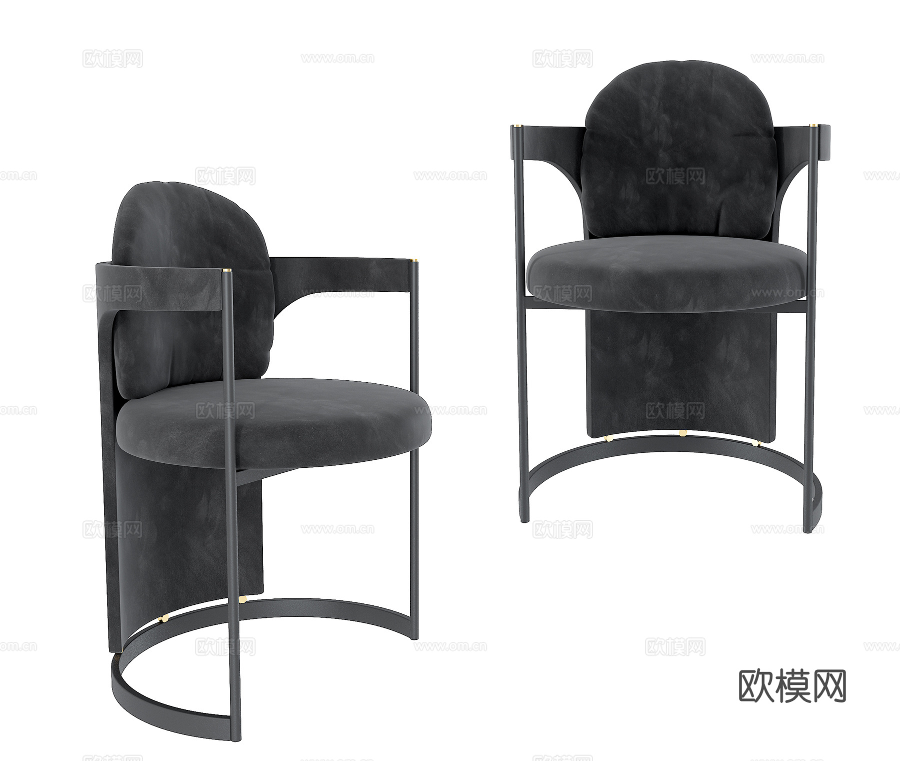 现代单椅餐椅su模型下载