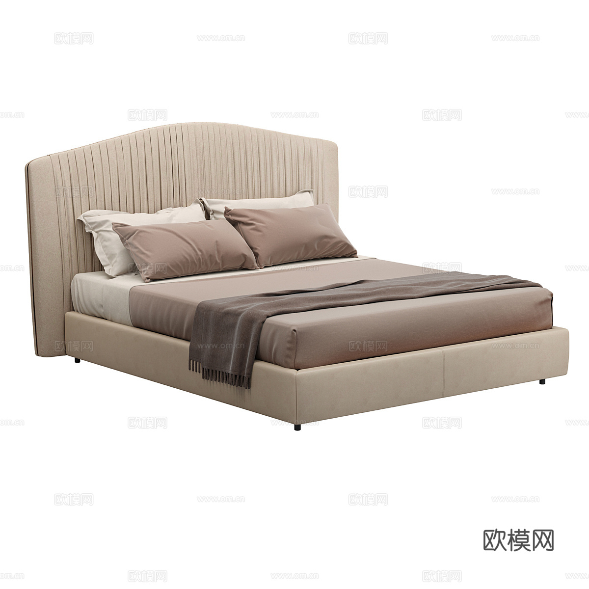 双人床3d模型下载