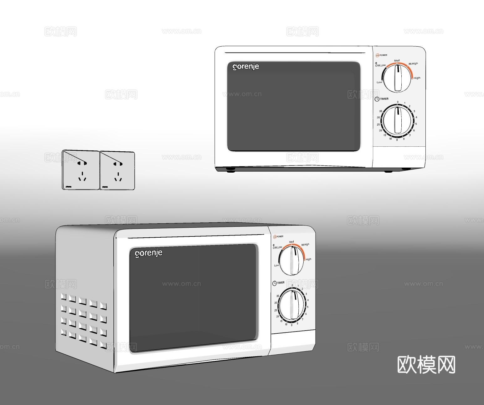 现代微波炉su模型下载
