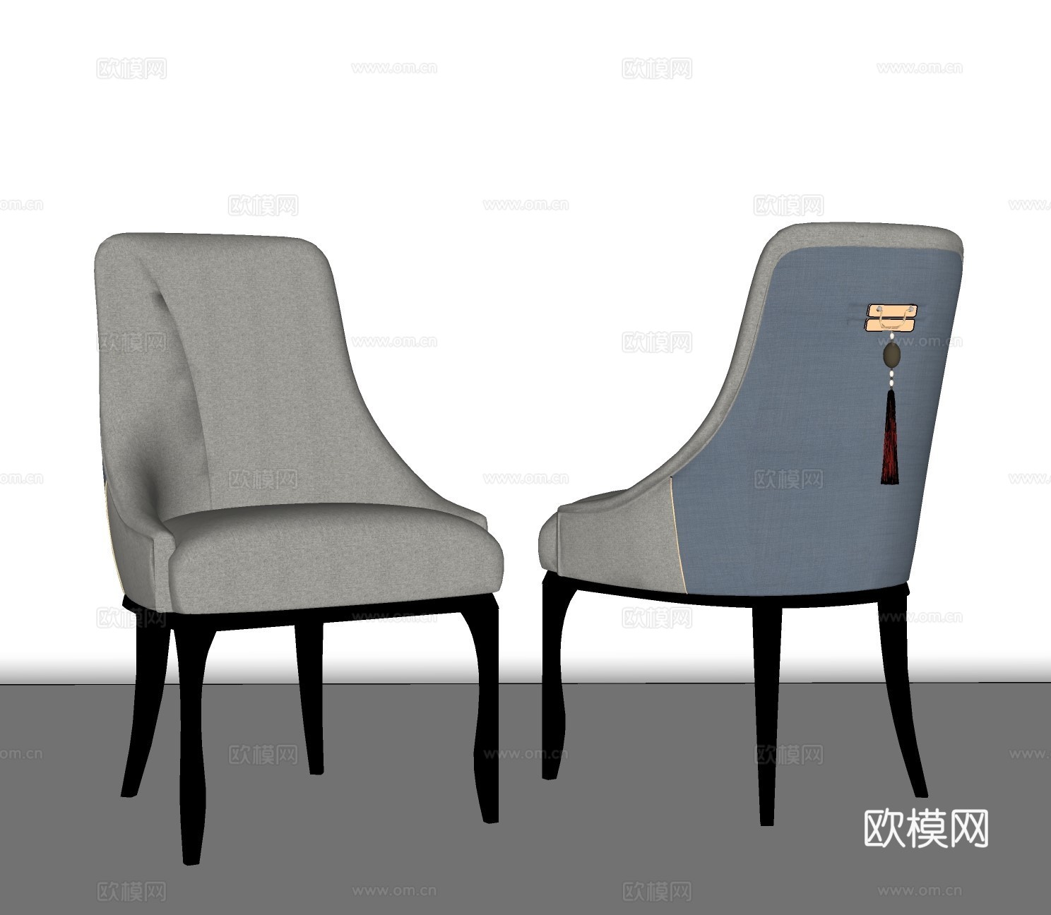 现代餐椅单椅su模型下载