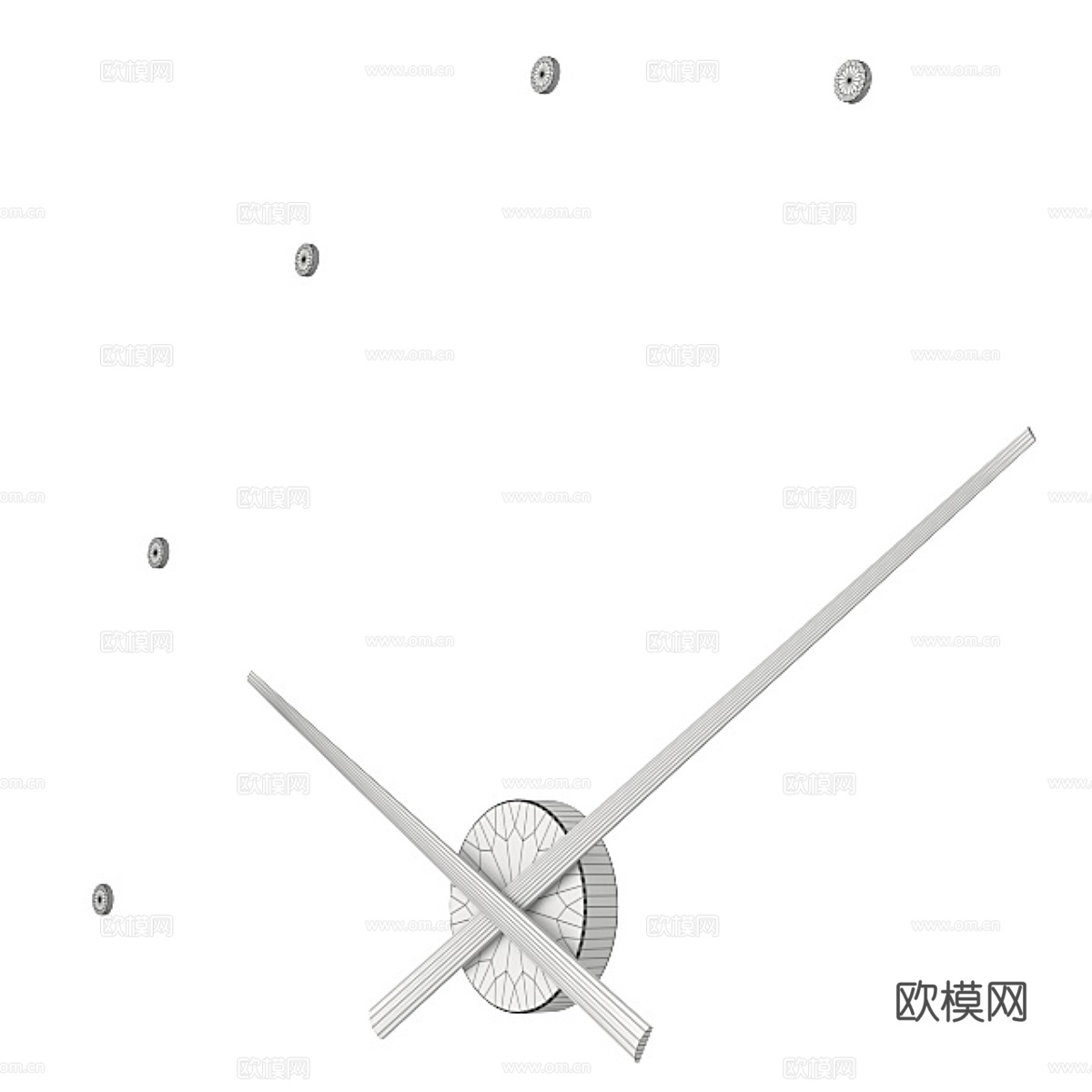 现代极简时钟 挂钟3d模型