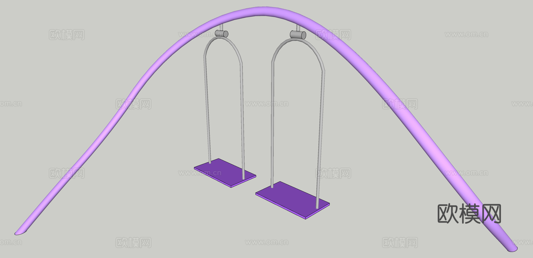 现代儿童秋千su模型下载