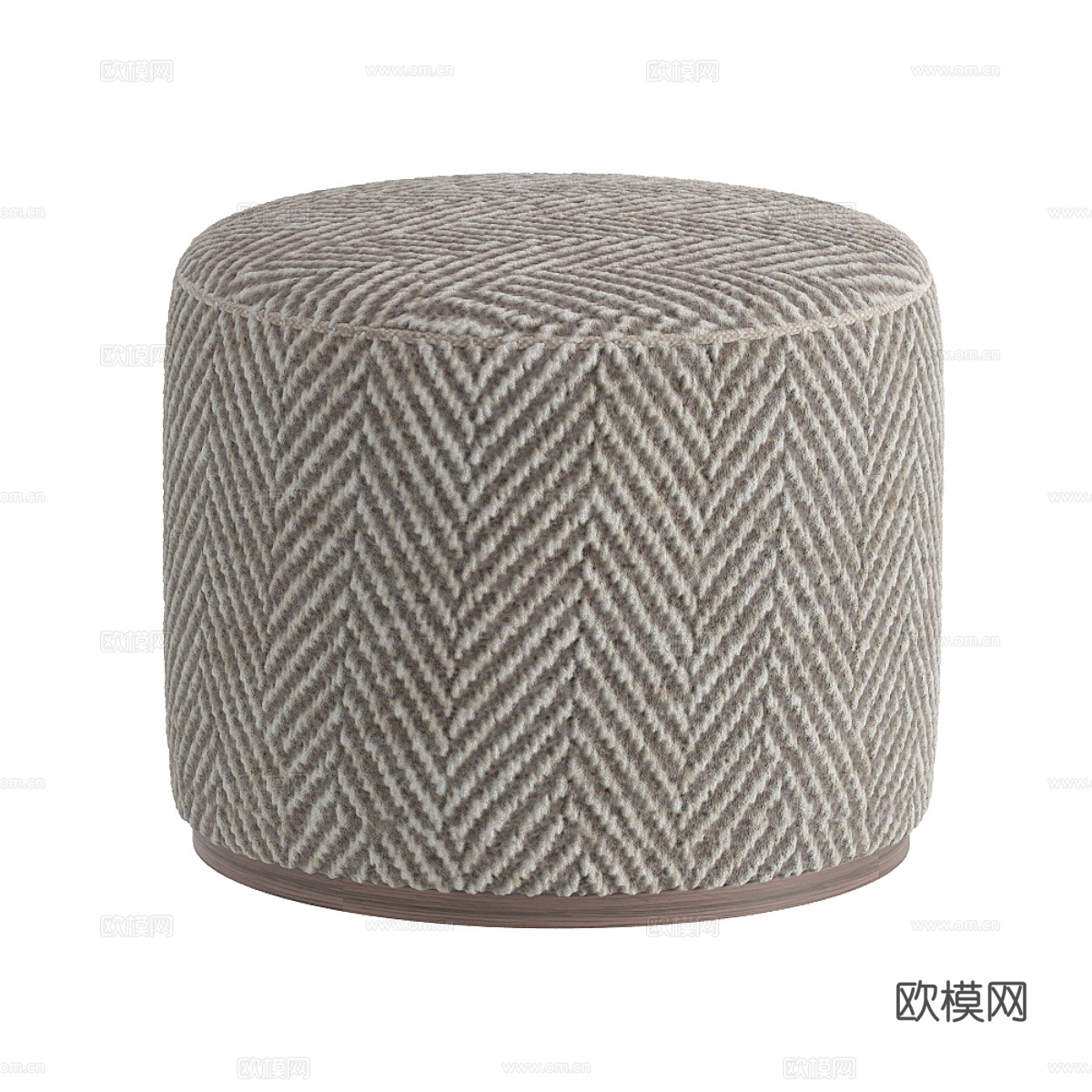 现代意式布艺圆凳3d模型