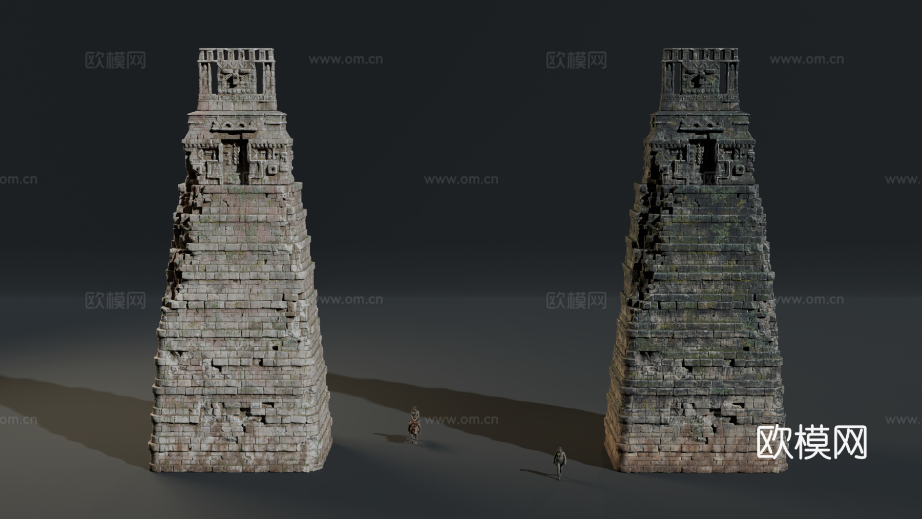 古代遗迹 废墟 神庙城堡遗迹 废墟城墙 失落之城遗迹su模型