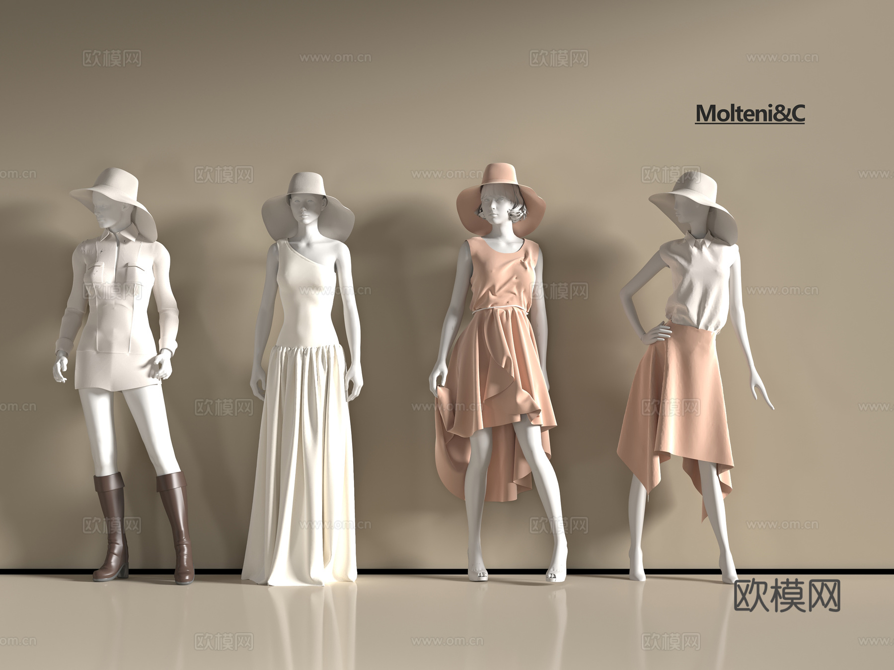 现代女装模特3d模型