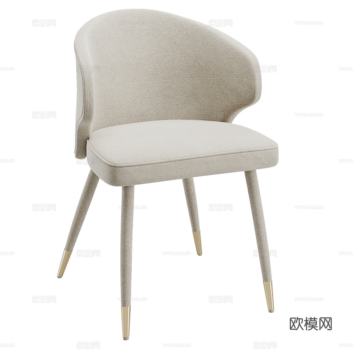 新中式轻奢餐桌椅组合3d模型