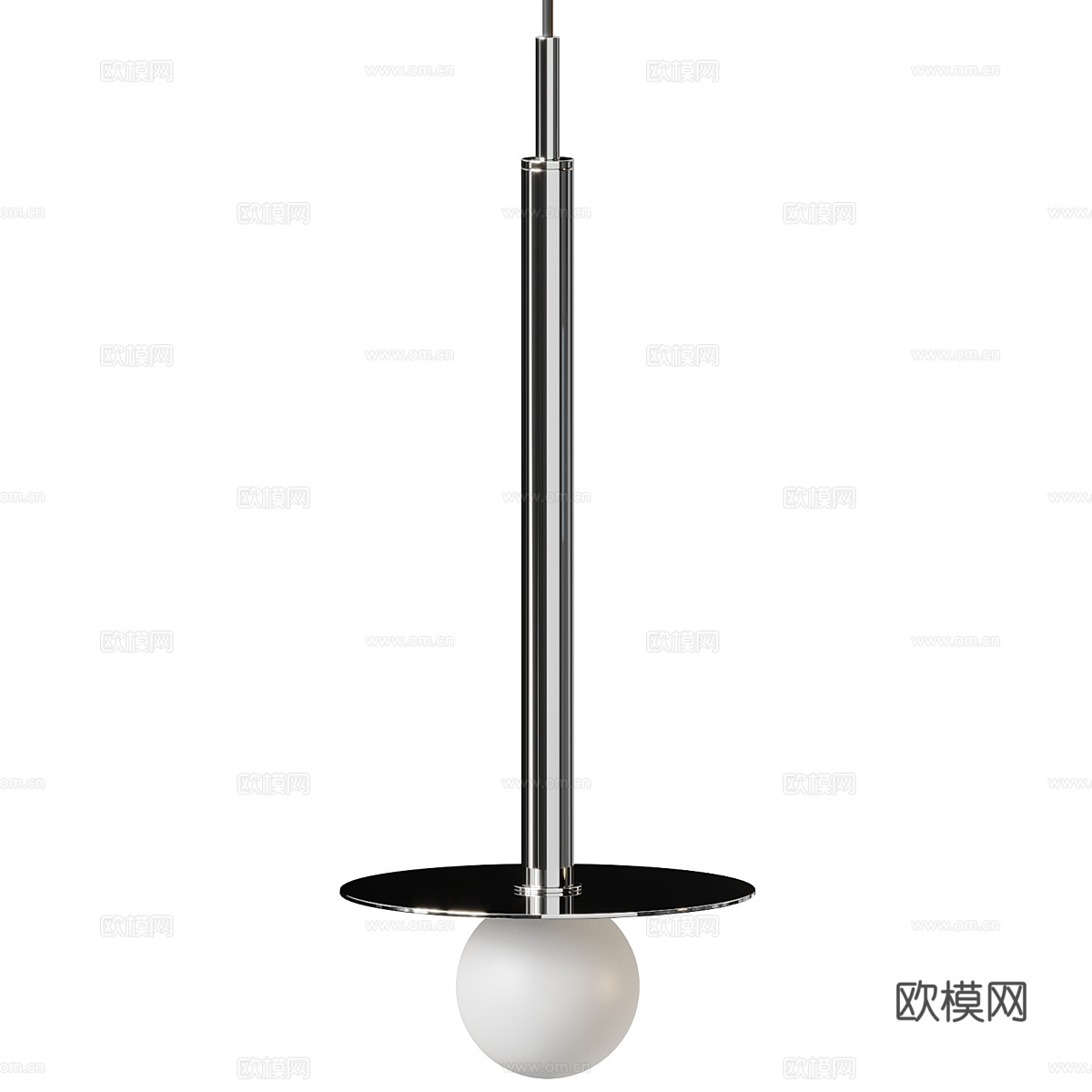 现代轻奢金属玻璃装饰吊灯3d模型