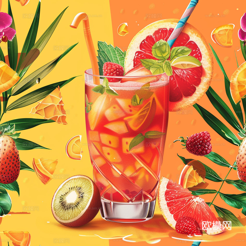 鸡尾酒壁纸 花纹壁纸 卡通壁纸 壁纸