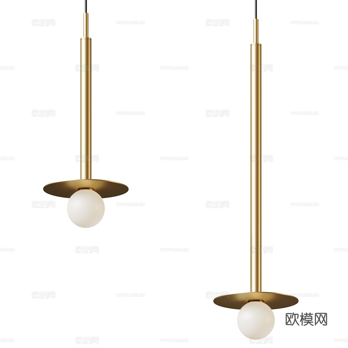 现代轻奢金属玻璃装饰吊灯3d模型