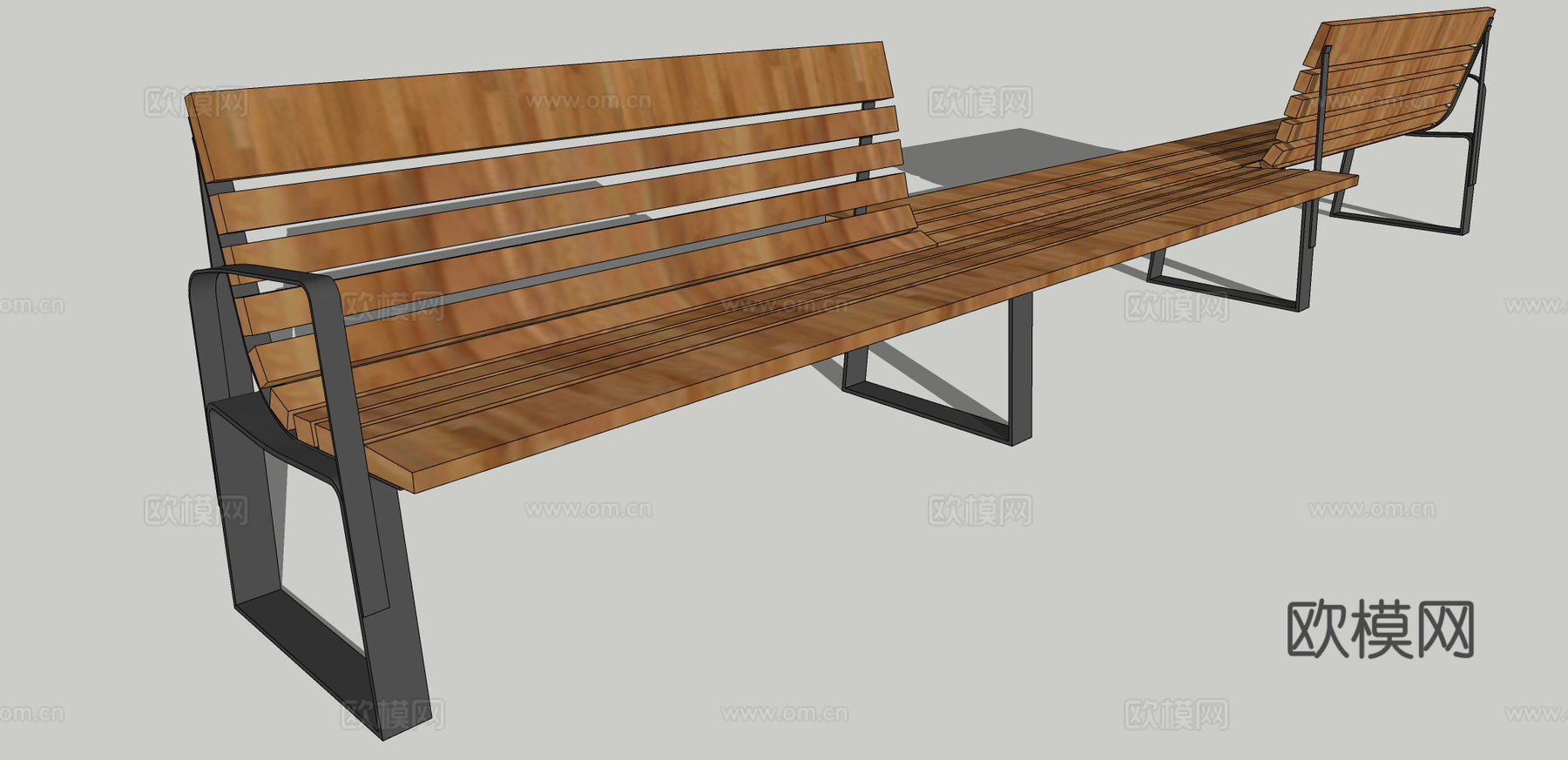 现代创意坐凳公用椅su模型下载下载（渲染图3）