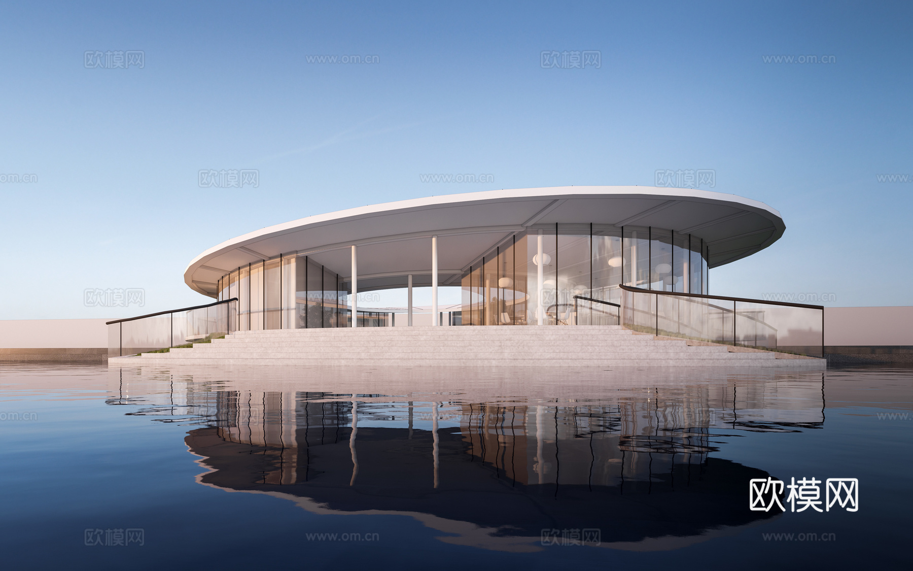 现代驿站建筑 小型公共建筑 公园建筑 商店建筑su模型