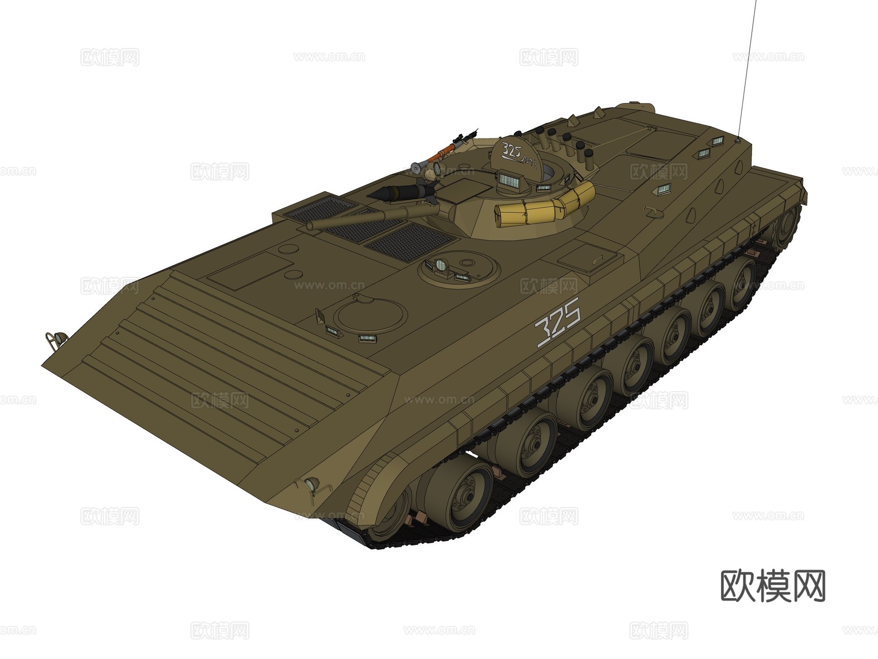 现代步兵战车su模型下载