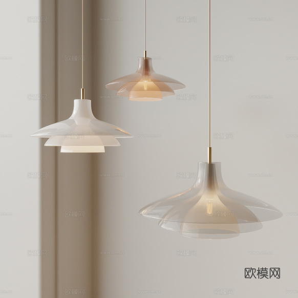現(xiàn)代簡(jiǎn)約小吊燈 魚(yú)線吊燈3d模型下載