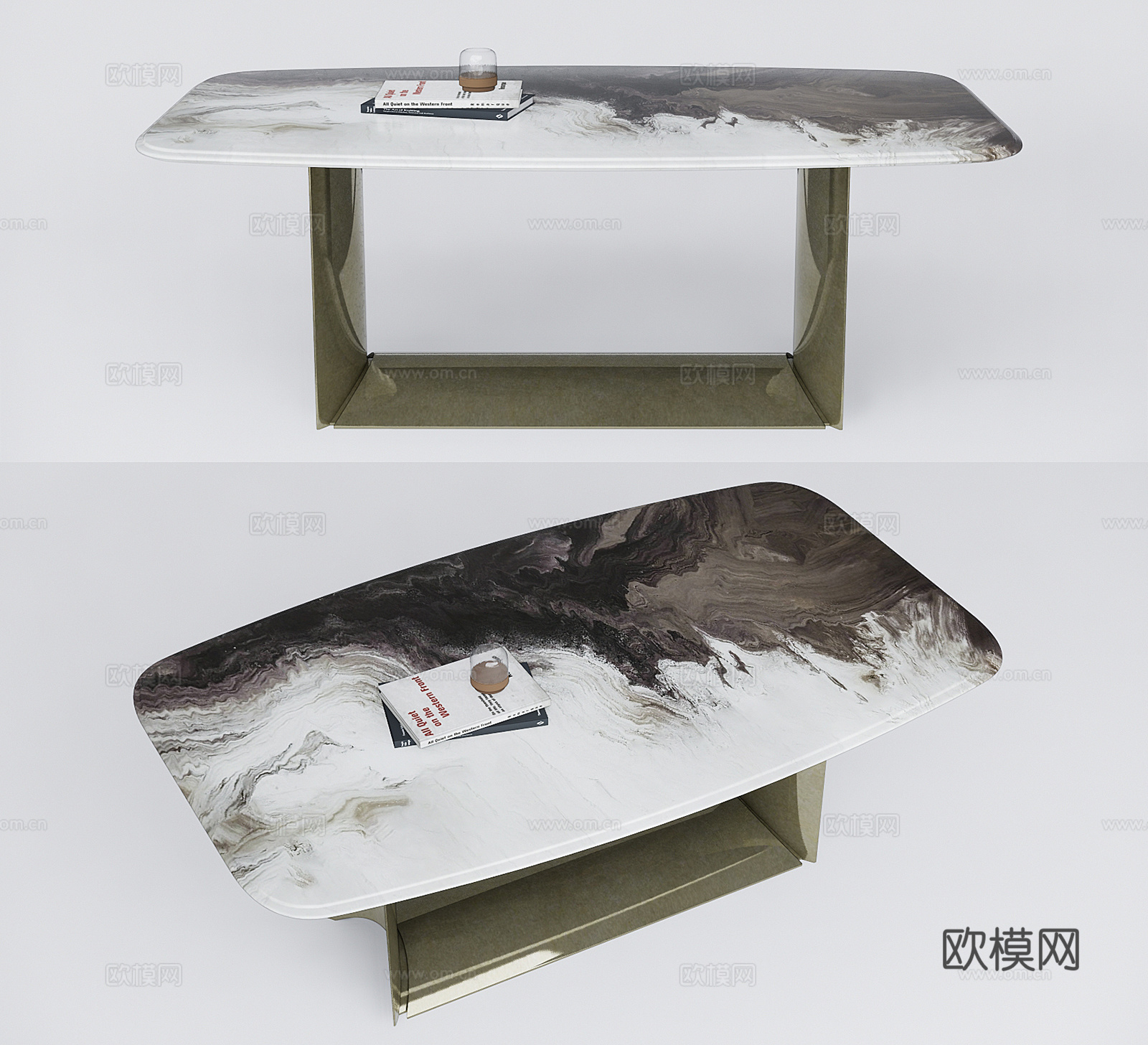 现代金属条形餐桌su模型下载