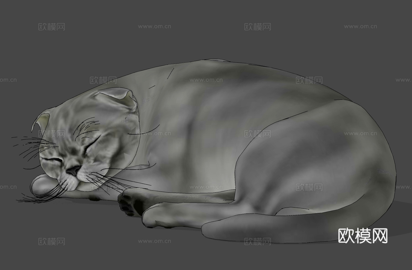 现代宠物猫动物su模型下载