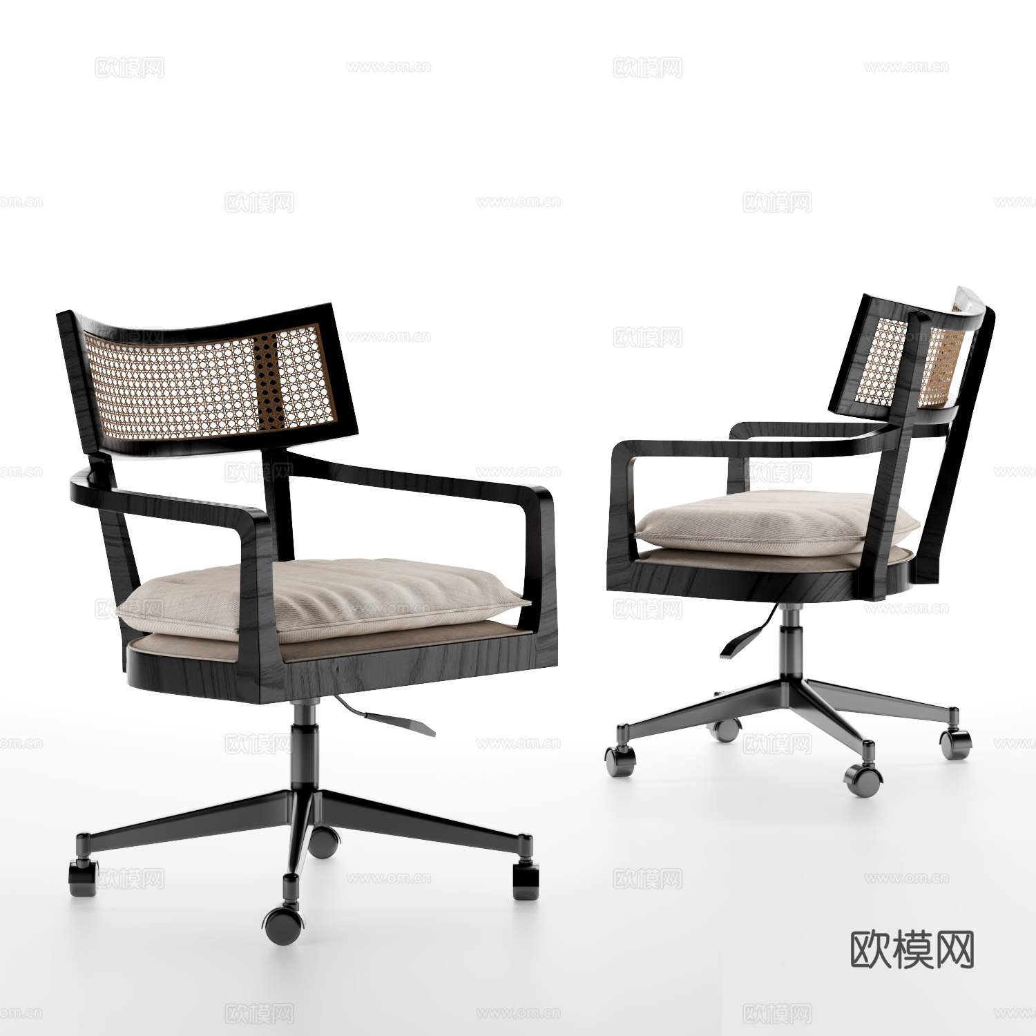 现代办公椅职员椅su模型下载