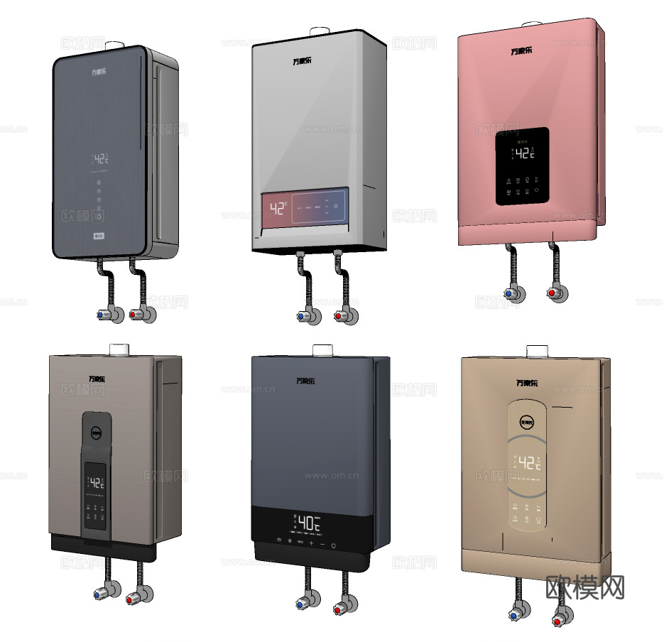 现代挂炉热水器su模型下载
