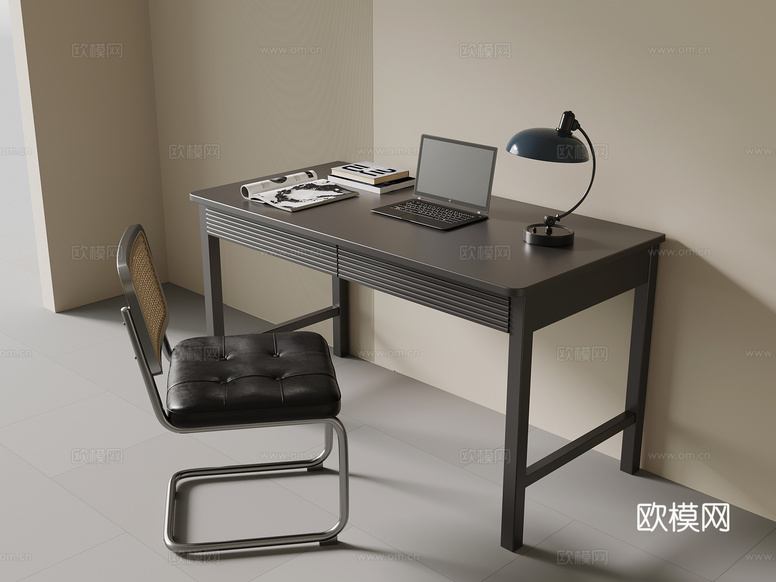 現(xiàn)代書桌椅3d模型下載