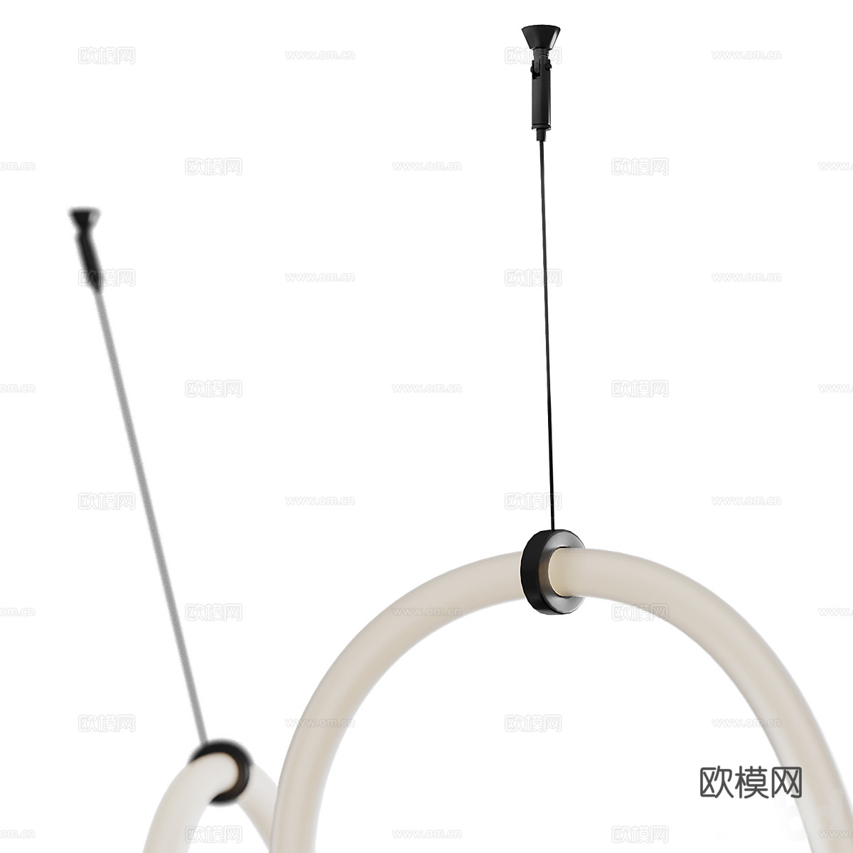 现代极简线性装饰吊灯3d模型