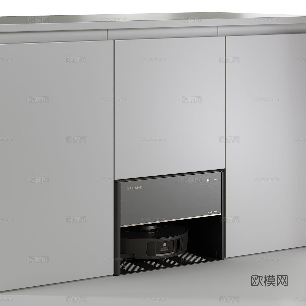 现代内置 Dreame X40 Master 扫地机器人3d模型