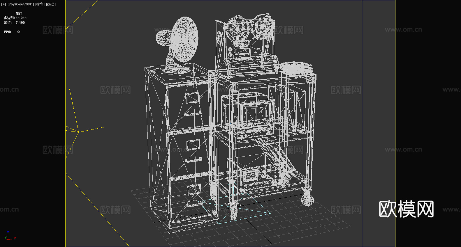 置物架 移动架 设备架 推车3d模型