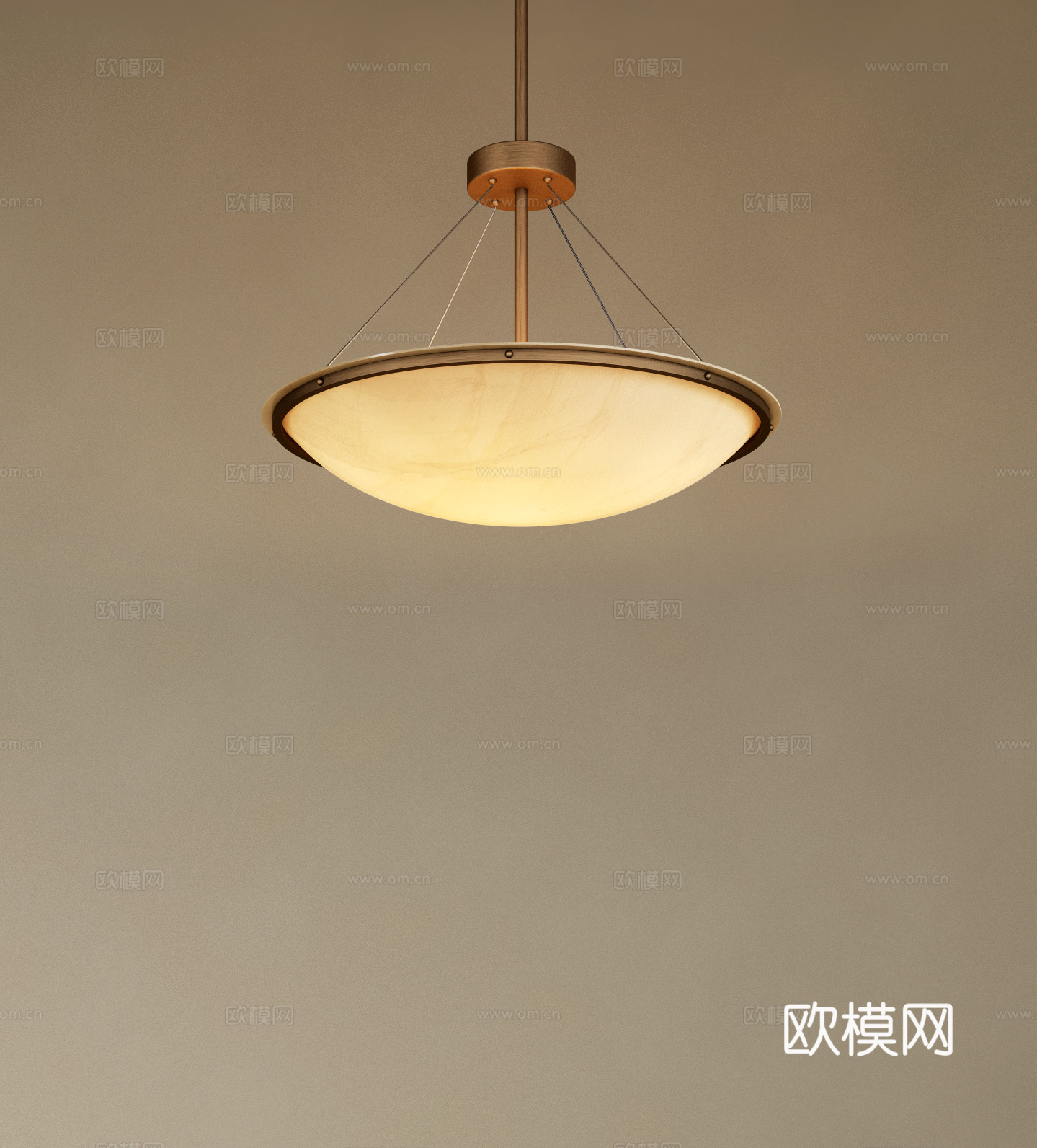 现代金属吊灯 复古吊灯 轻奢吊灯 餐厅吊灯 透光石吊灯3d模型