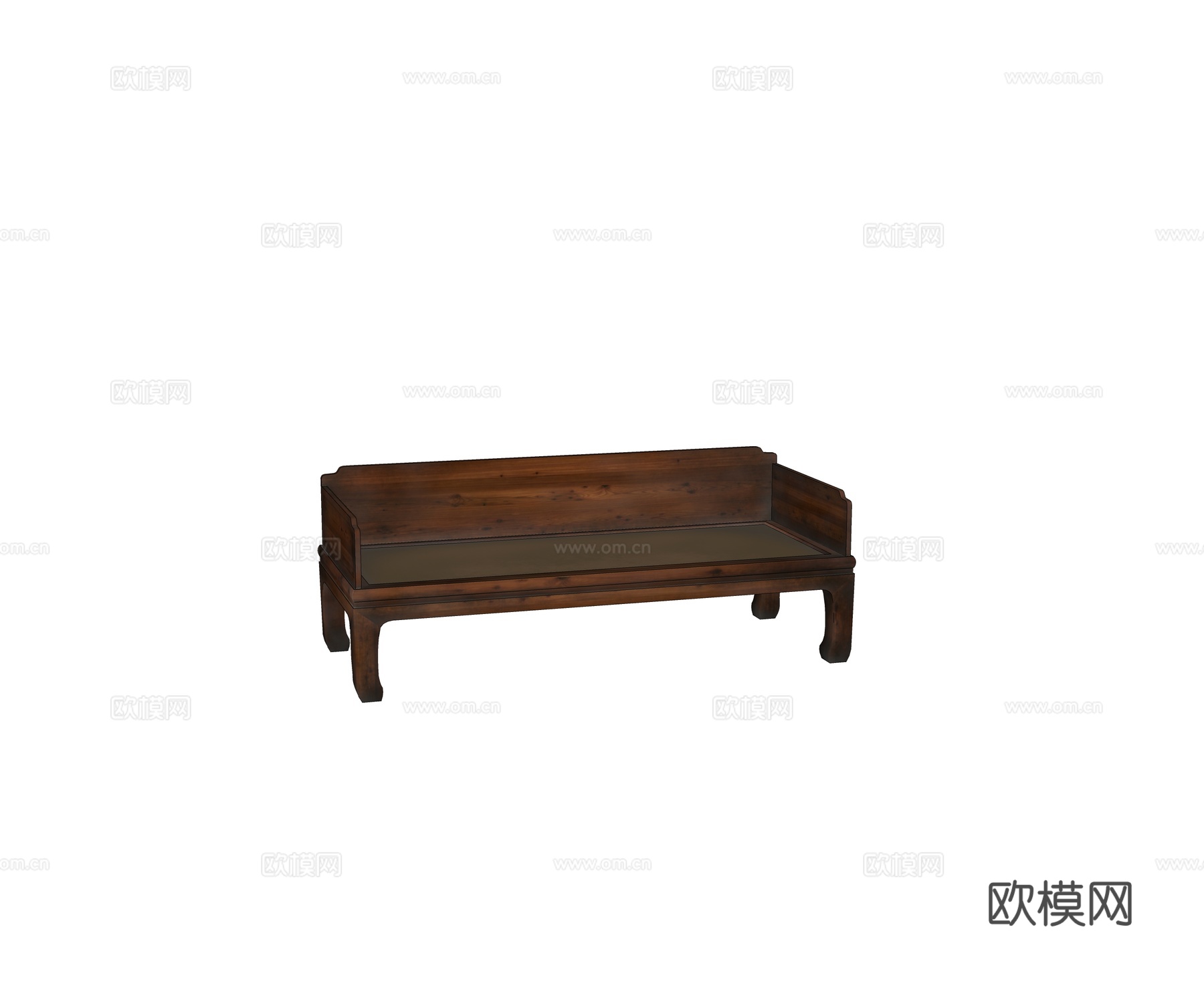 中式红木家具 三围罗汉床su模型