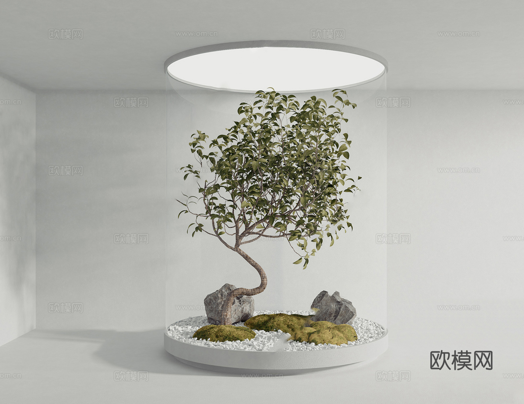 现代景观树园艺小品su模型下载