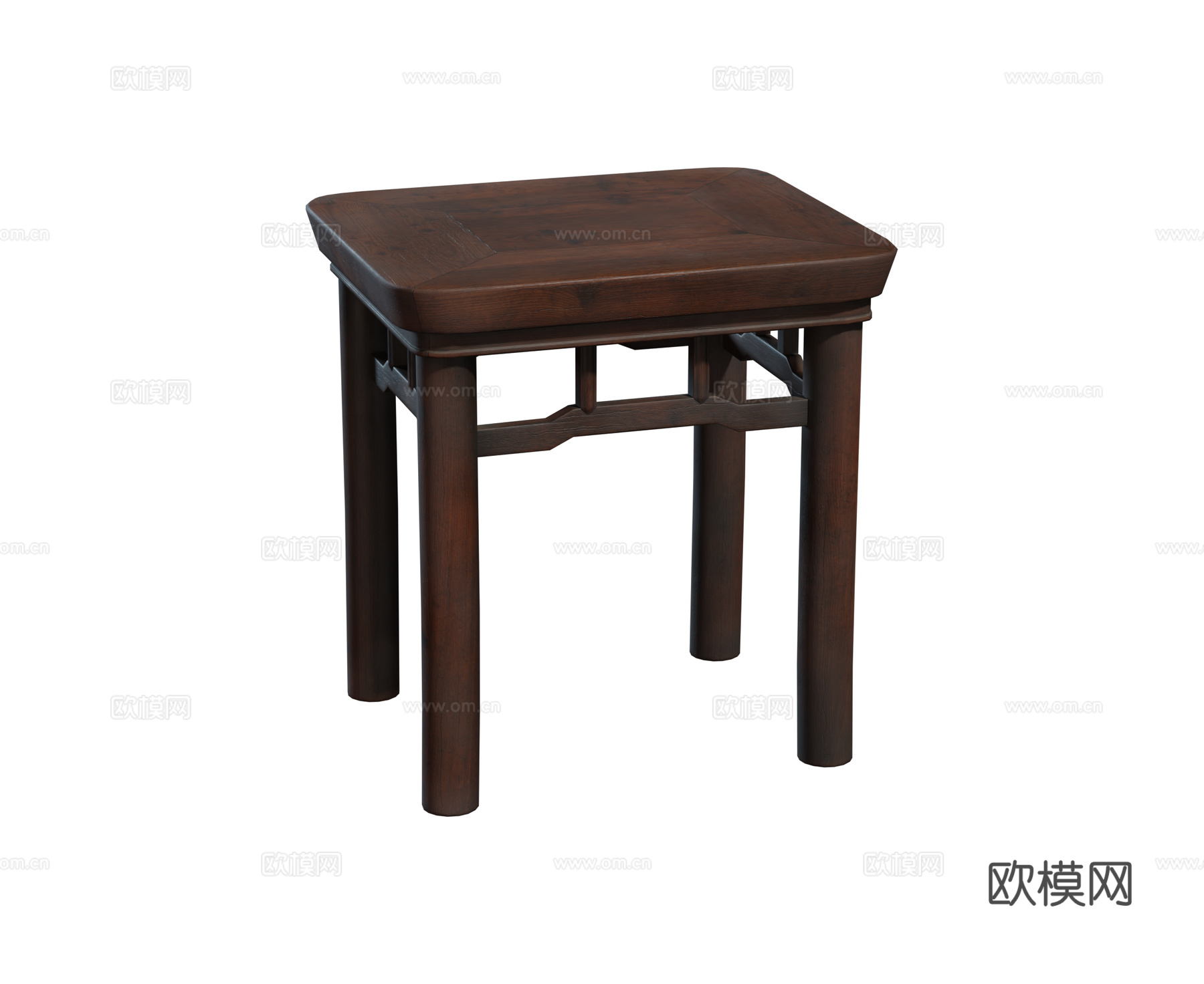 中式红木家具 黄花梨木坐凳 八仙桌餐凳 凳子组合3d模型